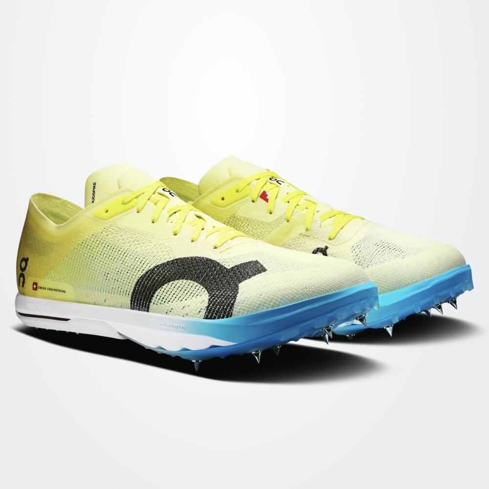 [MENS 12] On Cloud Cloudspike Citius 2 Track & Field Spikes Limelight White Blue
